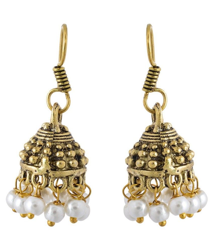 Subharpit Butterfly Desinge Metal Indian Dangle Earring for Woman /& Girls