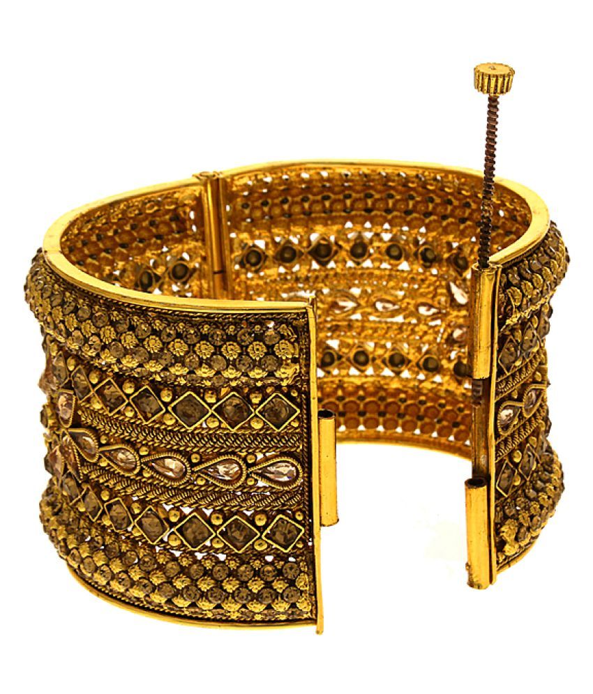 Anuradha Art Orange Colour Stylish Designer Kada Styled Ethnic Bangles Set for Women//Girls