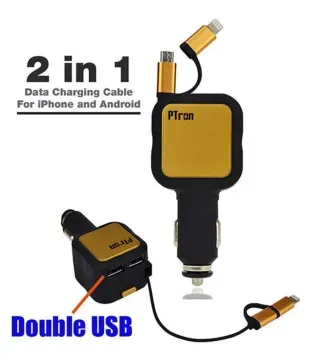 PTron Car Mobile Charger Dynamite 4.8A Golden