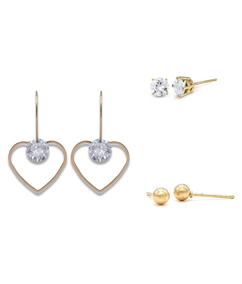 Glitz Diva WaterDrop Acrylic Pink Crystal Rhinestone Metal Flower Stud Earrings Women Jewelry