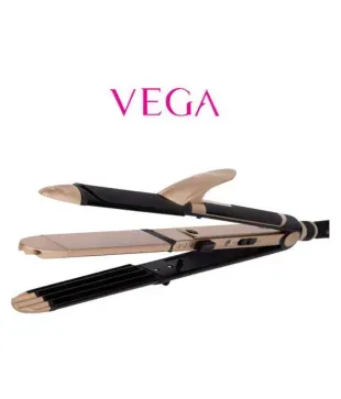 VEGA 3 In 1 Hair Styler Hair Straightener Black