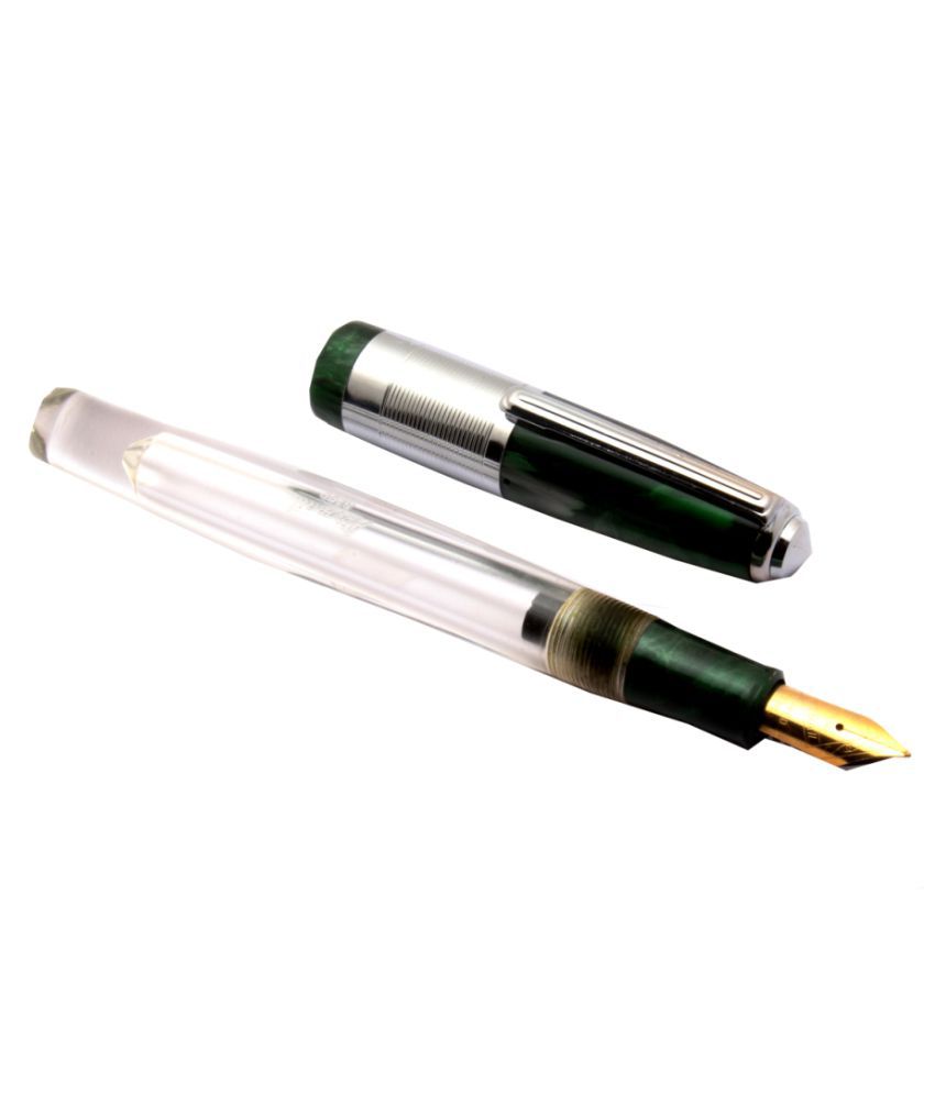 343 Satin Chrome with Chinese Characters Extra Fine Fountain Pen HERO No 